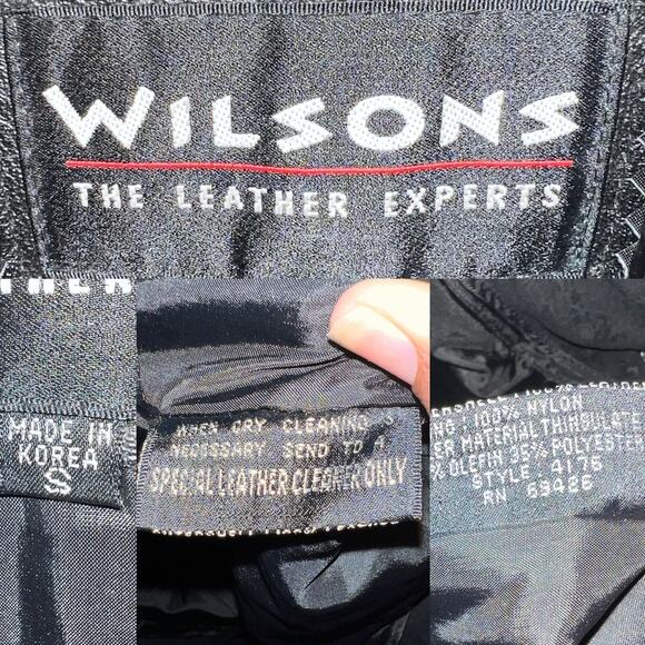 Vintage 80s/90s Wilsons Leather Maxi Trench Coat Embossed Paisley Braid Trim - Picture 9 of 17